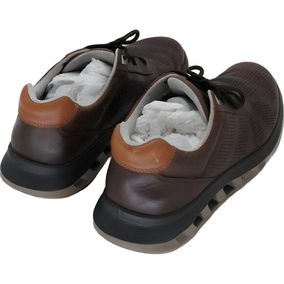 Johnston & Murphy Activa brown leather casual sneakers men 10.5M - Picture 3 of 6